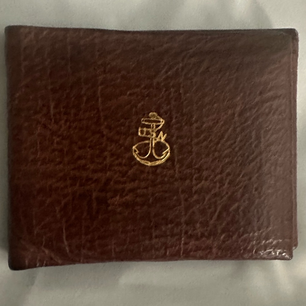 Vintage Jay Dee Handmade Fine Leather Bi-fold wallet Redwood Califirnia